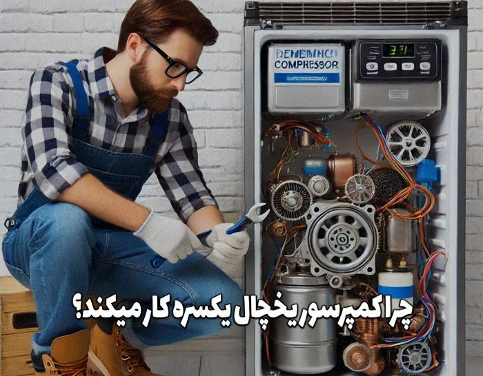 چرا کمپرسور یخچال یکسره کار میکند؟ از کجا بفهمیم یخچال یکسره کار میکند؟