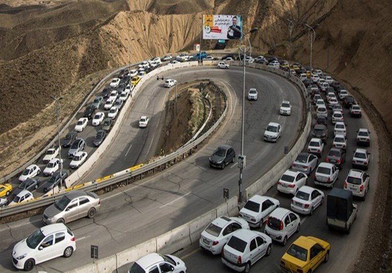 ترافیک سنگین در محور کندوان/ یک طرفه‌شدن جاده چالوس از ساعت ۱۸
